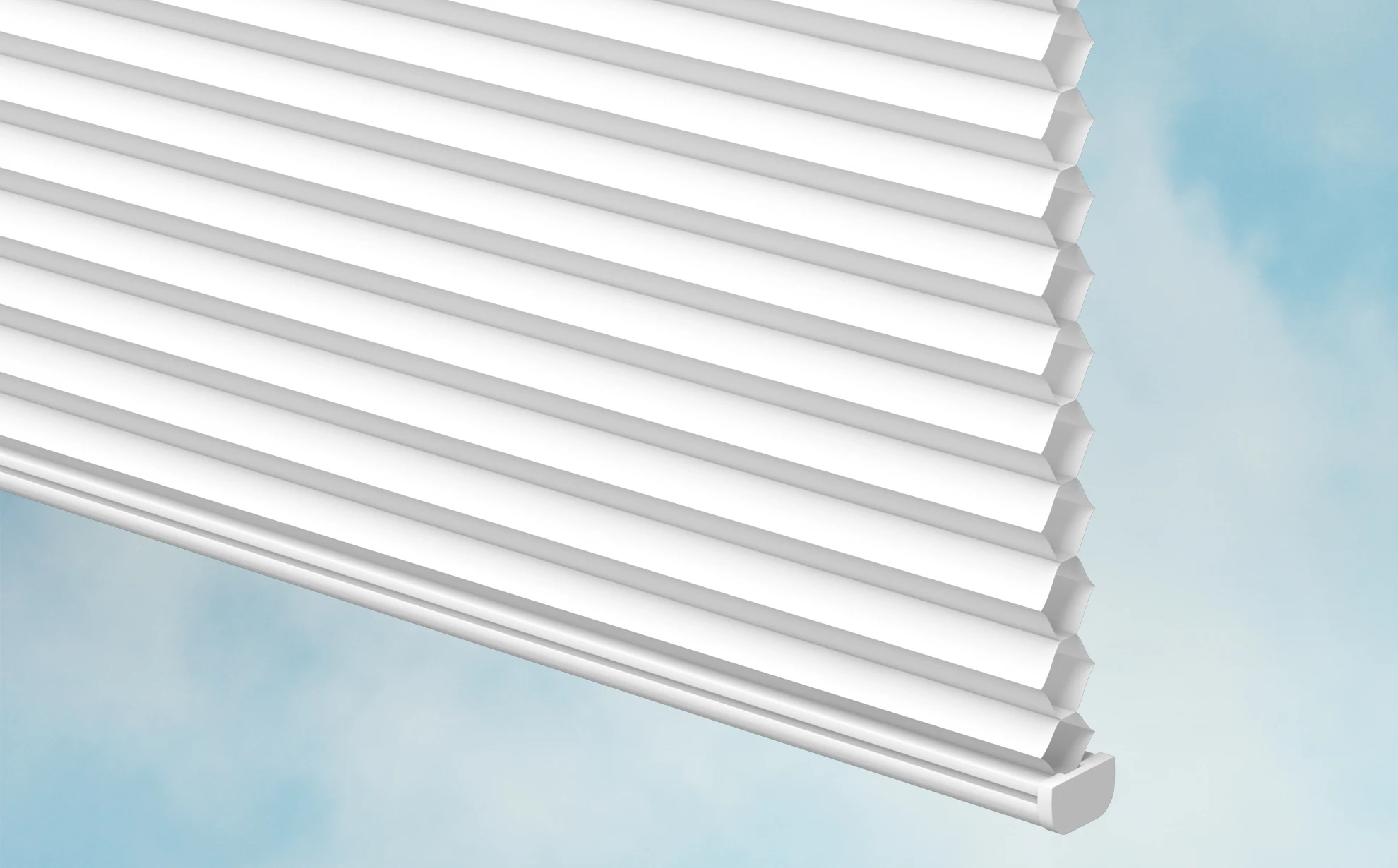 Duette Wabenstruktur im Querschnitt mit isolierendem Luftpolster